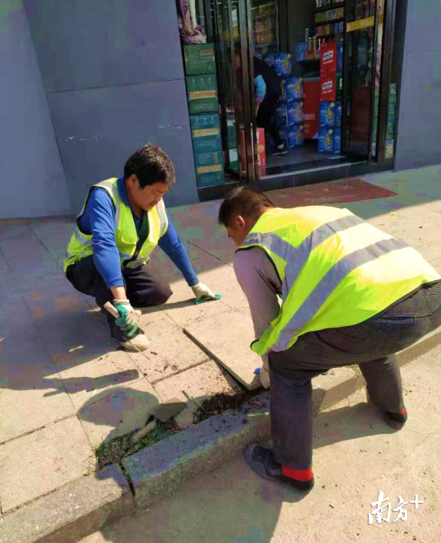 對(duì)北山路、南門大道等地段損壞路面進(jìn)行修復(fù)。